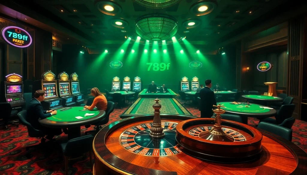 Experience the thrill of betting at 789f’s exciting casino, showcasing vibrant tables and dynamic gameplay.