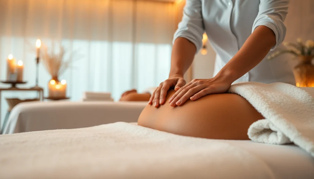 Engaging 호치민 불건마 service in a tranquil spa environment with warm ambiance.